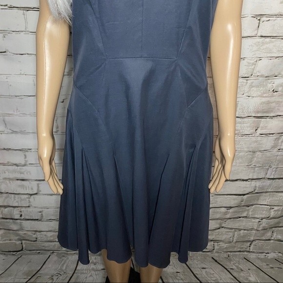 Rebecca Taylor Blue Fit & Flare Dress Sleeveless Dress 95521D467 Size 8 - Picture 3 of 7